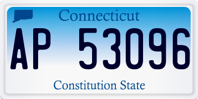 CT license plate AP53096