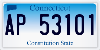 CT license plate AP53101