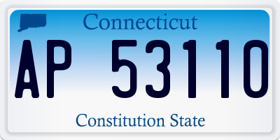 CT license plate AP53110