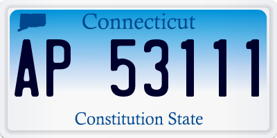 CT license plate AP53111