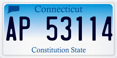 CT license plate AP53114