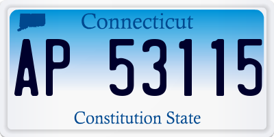 CT license plate AP53115