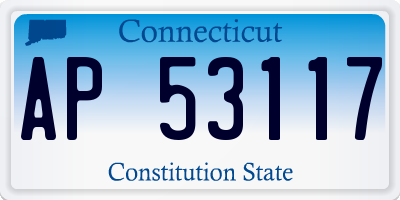 CT license plate AP53117
