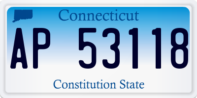 CT license plate AP53118