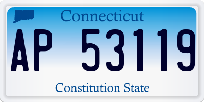 CT license plate AP53119