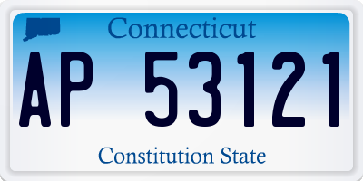 CT license plate AP53121