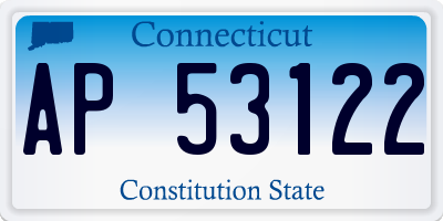 CT license plate AP53122