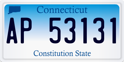 CT license plate AP53131