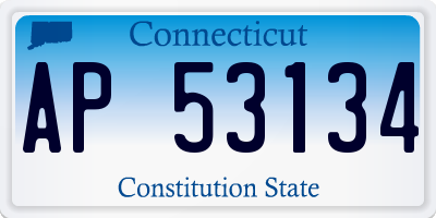 CT license plate AP53134