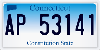 CT license plate AP53141