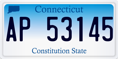 CT license plate AP53145