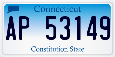 CT license plate AP53149