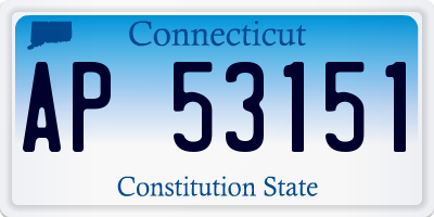 CT license plate AP53151