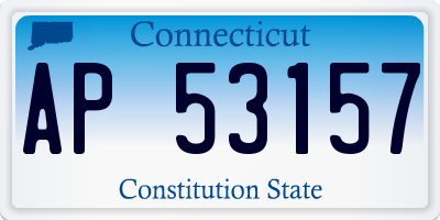 CT license plate AP53157