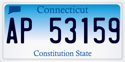 CT license plate AP53159