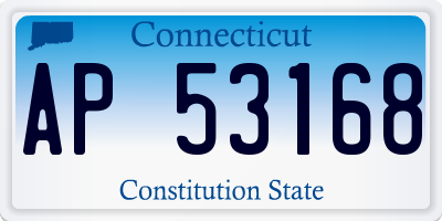 CT license plate AP53168