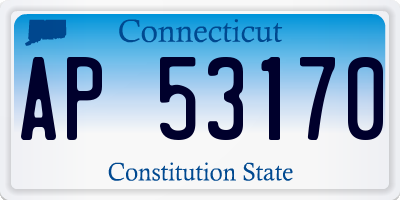 CT license plate AP53170