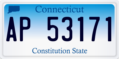 CT license plate AP53171