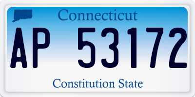 CT license plate AP53172