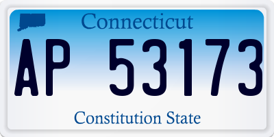 CT license plate AP53173