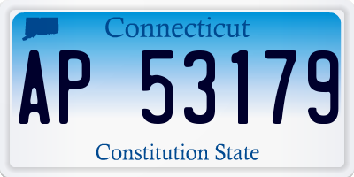 CT license plate AP53179