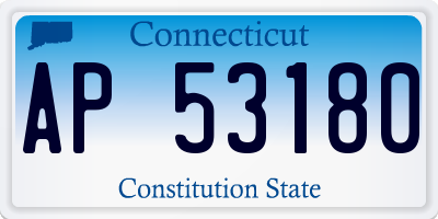 CT license plate AP53180