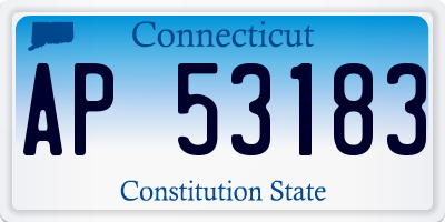 CT license plate AP53183