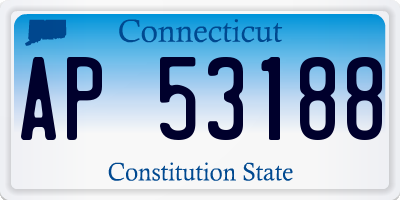 CT license plate AP53188