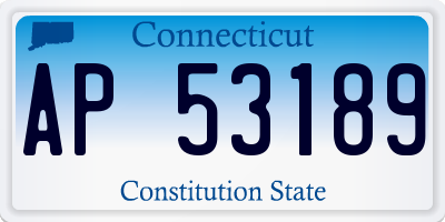 CT license plate AP53189