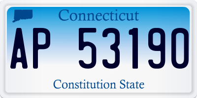 CT license plate AP53190