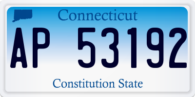 CT license plate AP53192
