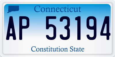 CT license plate AP53194