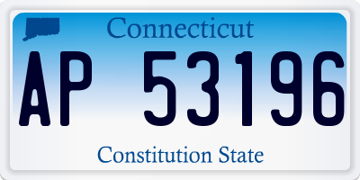 CT license plate AP53196