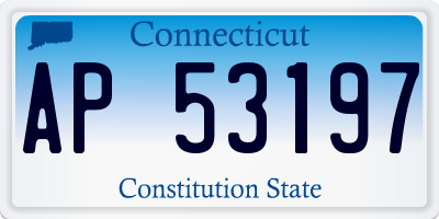 CT license plate AP53197
