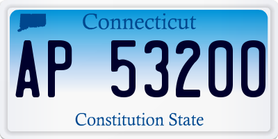 CT license plate AP53200