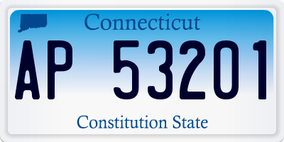 CT license plate AP53201