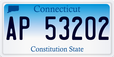 CT license plate AP53202