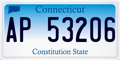 CT license plate AP53206
