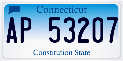 CT license plate AP53207
