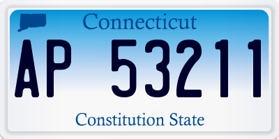 CT license plate AP53211