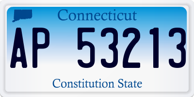 CT license plate AP53213