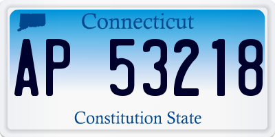 CT license plate AP53218