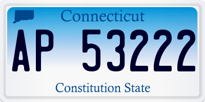 CT license plate AP53222