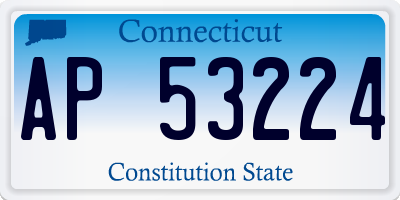CT license plate AP53224