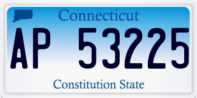 CT license plate AP53225