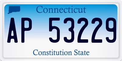 CT license plate AP53229