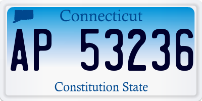 CT license plate AP53236