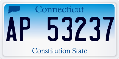 CT license plate AP53237