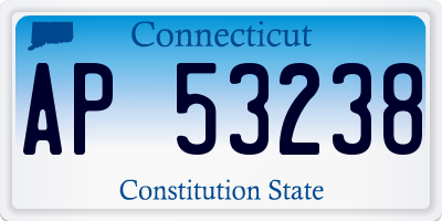 CT license plate AP53238