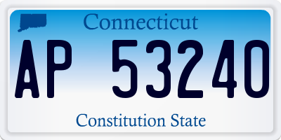 CT license plate AP53240